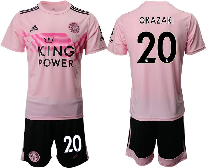 Men 2019-2020 club Leicester City away #20 pink Soccer Jerseys
